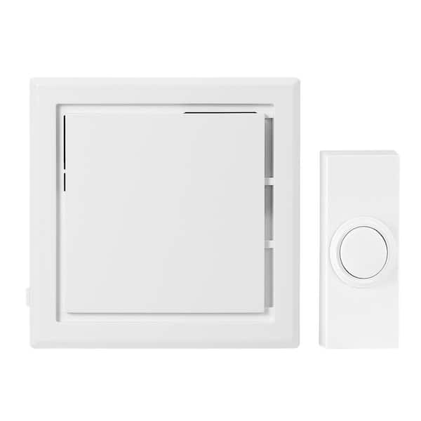 Wireless Plug-In Doorbell Kit with 1 Push Button, White