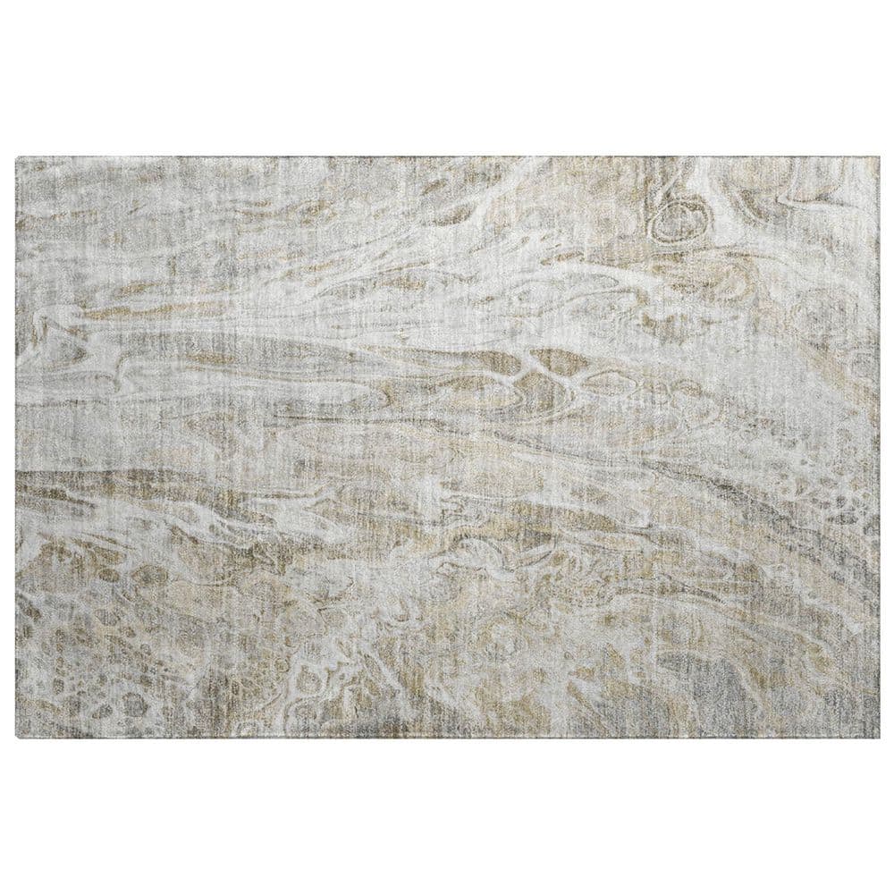 Dream Shag Premium Machine Washable Abstract ADS602 Taupe 3 ft. x 4 ft. Area Rug price history on PriceWatchPro