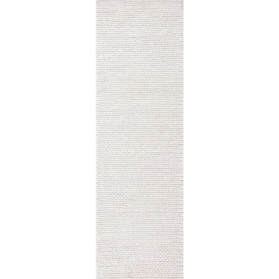 Caryatid Chunky Woolen Cable Off-White 3 ft. x 10 ft. Runner