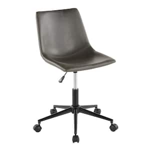 Duke Grey Faux Leather Industrial Task Chair