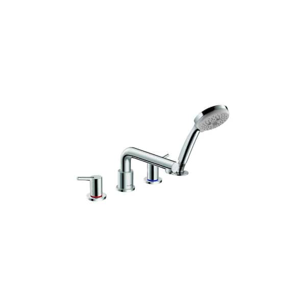 Hansgrohe Talis S 2-Handle Deck Mount Roman Tub Faucet with Hand Shower in Chrome