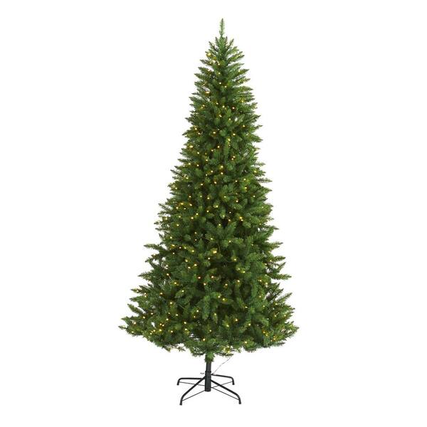 Nearly Natural 7.5 ft. Pre-Lit Green Valley Fir Artificial Christmas Tree with 500 Clear LED Lights