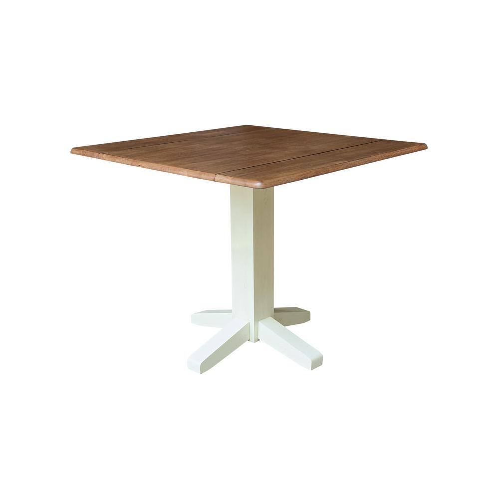 International Concepts Hickory/Shell 36" Square Dual Drop Leaf Dining