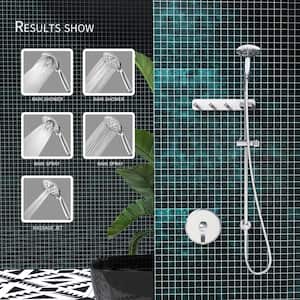 Single Handle 6 -Spray Shower Faucet 1.8 GPM with Pressure Balance, With Storage Hook, Anti Scald in Chrome