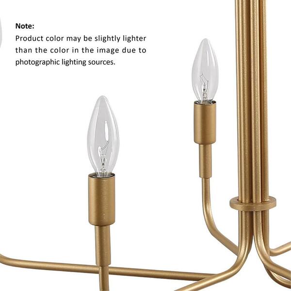 LNC Modern 6-Light Gold Geometric Chandelier with Curved Arms of