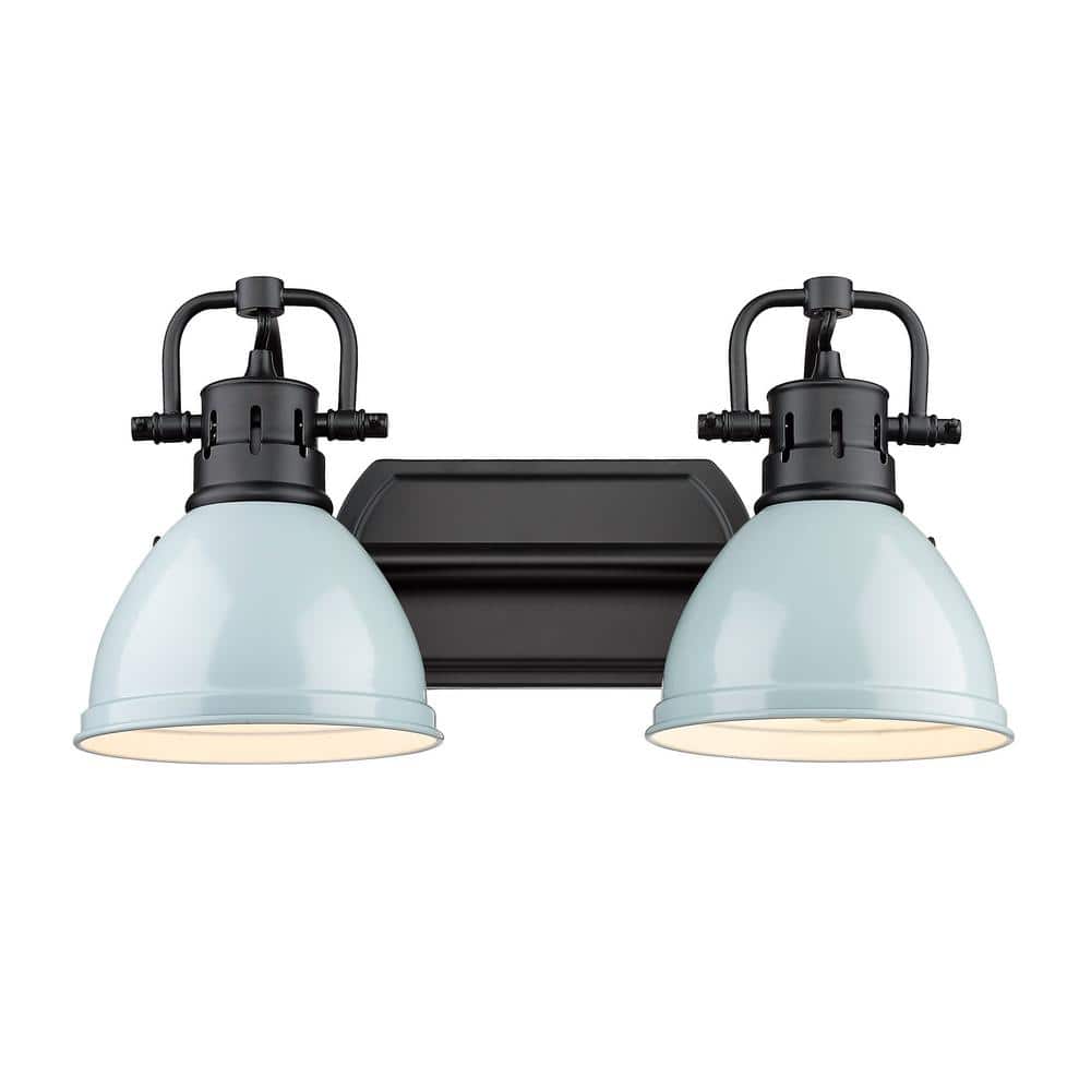 Dimmable Black and Bronze Industrial Vanity Light