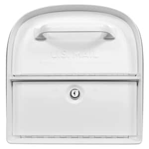 Oasis 360 White, Large, Steel, Locking Parcel Mailbox with 2-Access Doors