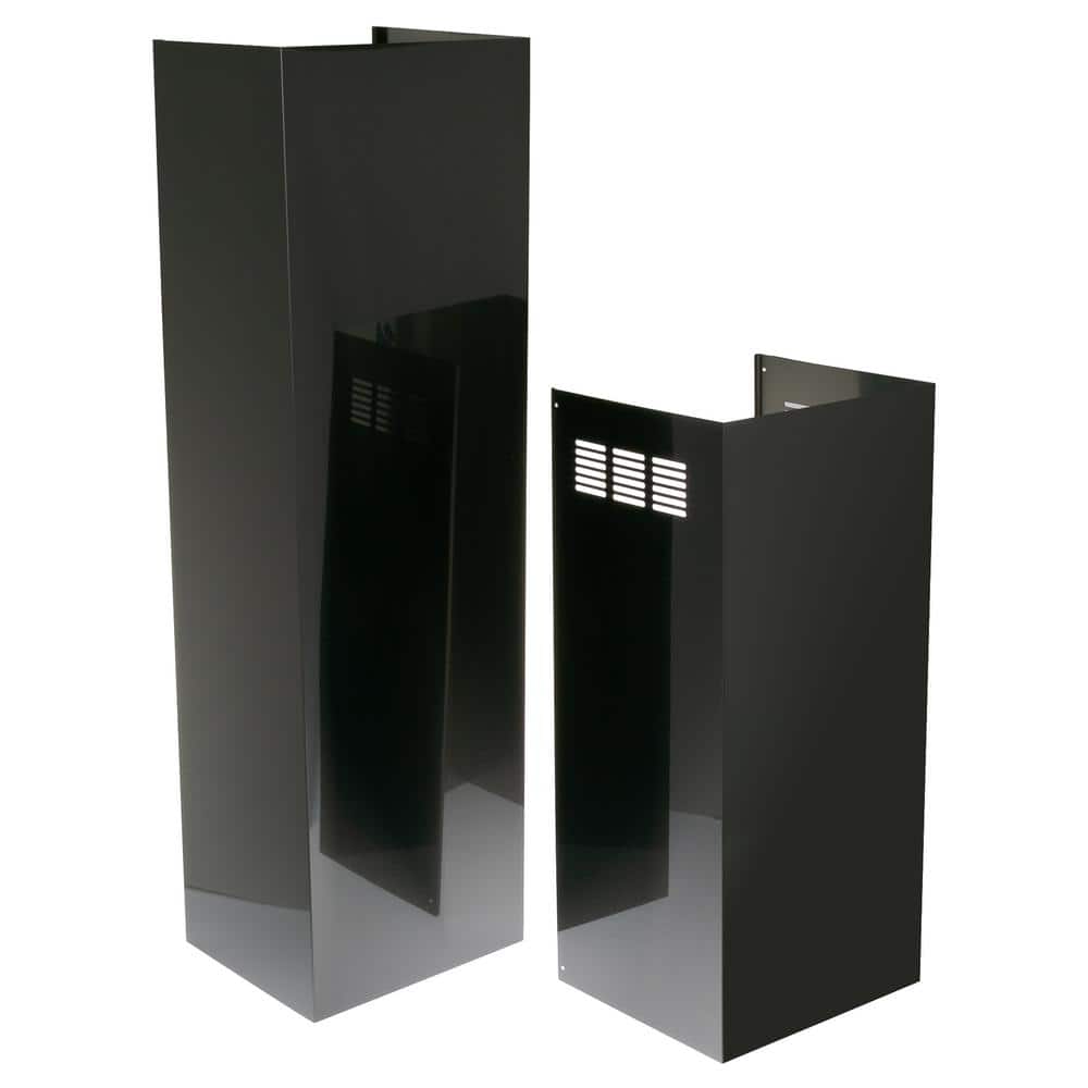 12 ft. Ceiling Black Stainless Duct Cover Kit
