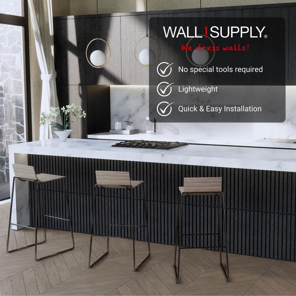 Anthracite 3D Acoustic Polystyrene Wall Panels Set of 6