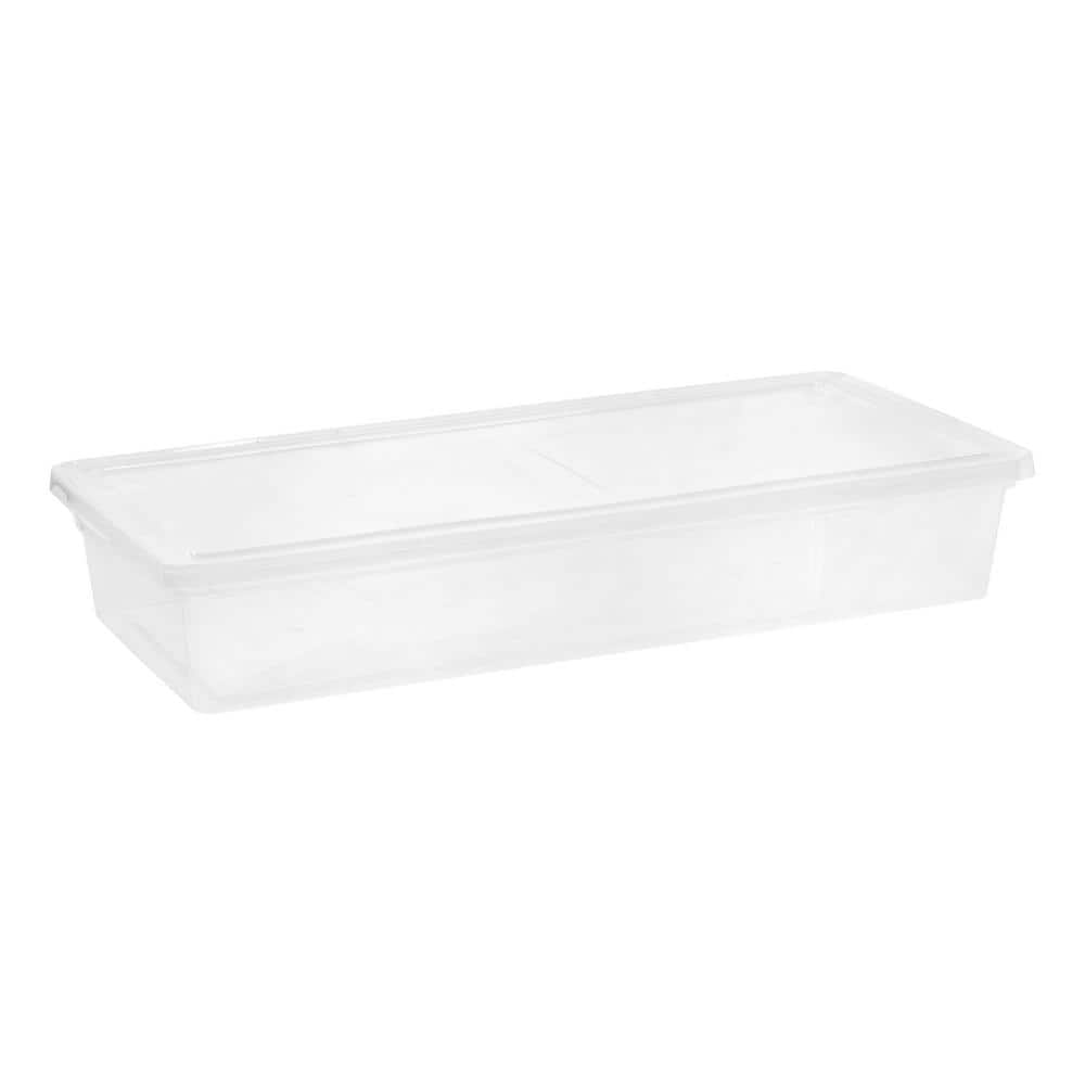 IRIS 41 Qt. Underbed Storage Box in Clear 200430 - The Home Depot