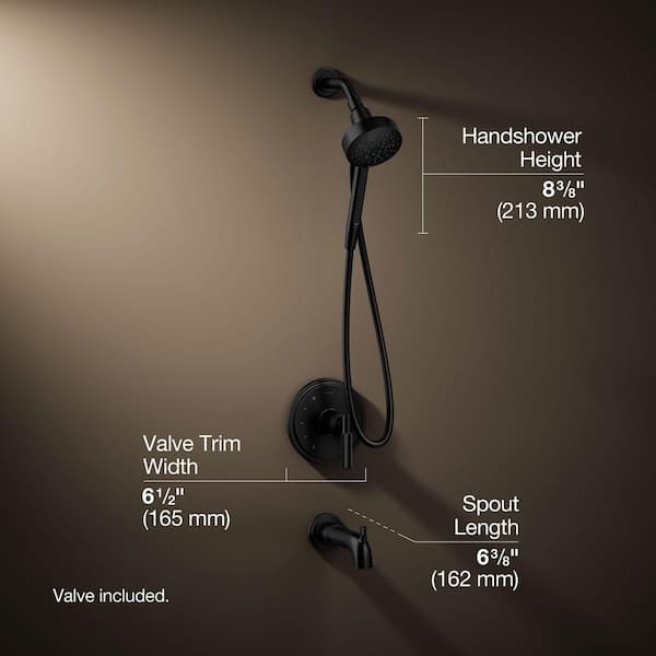 KOHLER Torrington Single Handle 3-Spray Tub and Shower Faucet 1.75