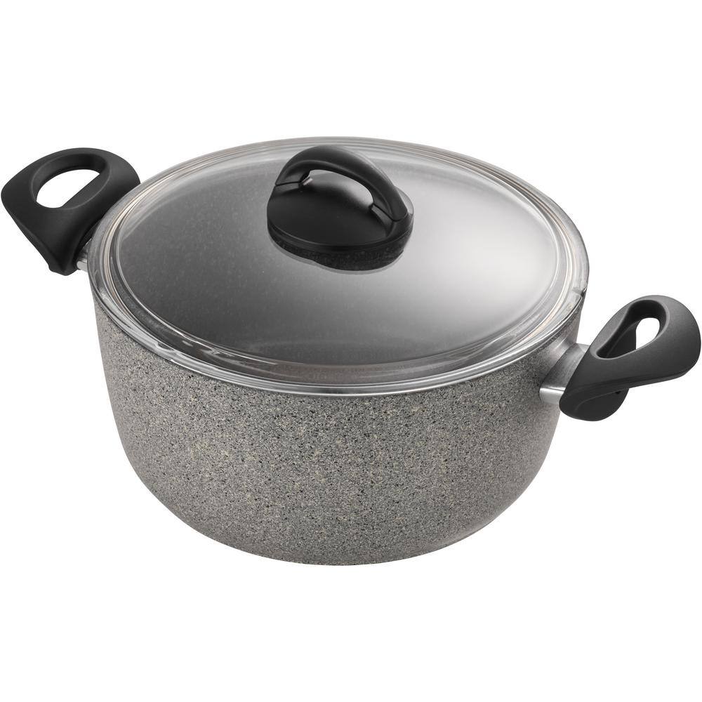 Gray 10-Piece Aluminum Nonstick Cookware Set with Ceramic Finish