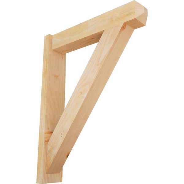 Ekena Millwork 6 in. x 36 in. x 28 in. Douglas Fir Traditional Craftsman Rough Sawn Outlooker