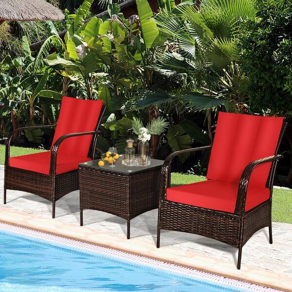 high back patio conversation set