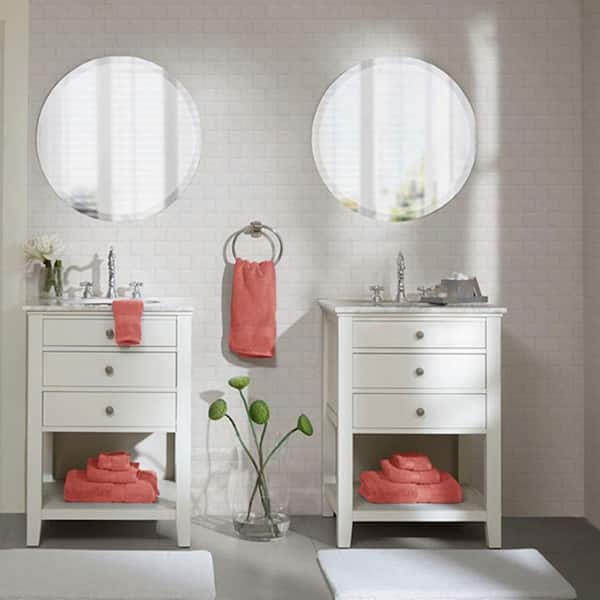 8-Piece Coral Cotton Towel Set, 2-Oversized Bath Towels, 2-Hand, 4-Wash Cloths, Antimicrobial Towels for Bathroom