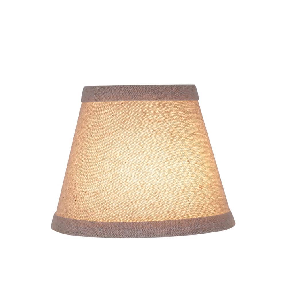 Light Grey Linen Empire Chandelier Lamp Shade Set