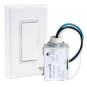 Simple Wireless Light Switch Kit, No-Wires and Battery-Free Light Switches for Home (1 Receiver and 1 Light Switch)