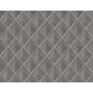 Art Deco Rhombus Brown Paper Non-Pasted Strippable Wallpaper Roll (Cover 60.75 sq. ft.)