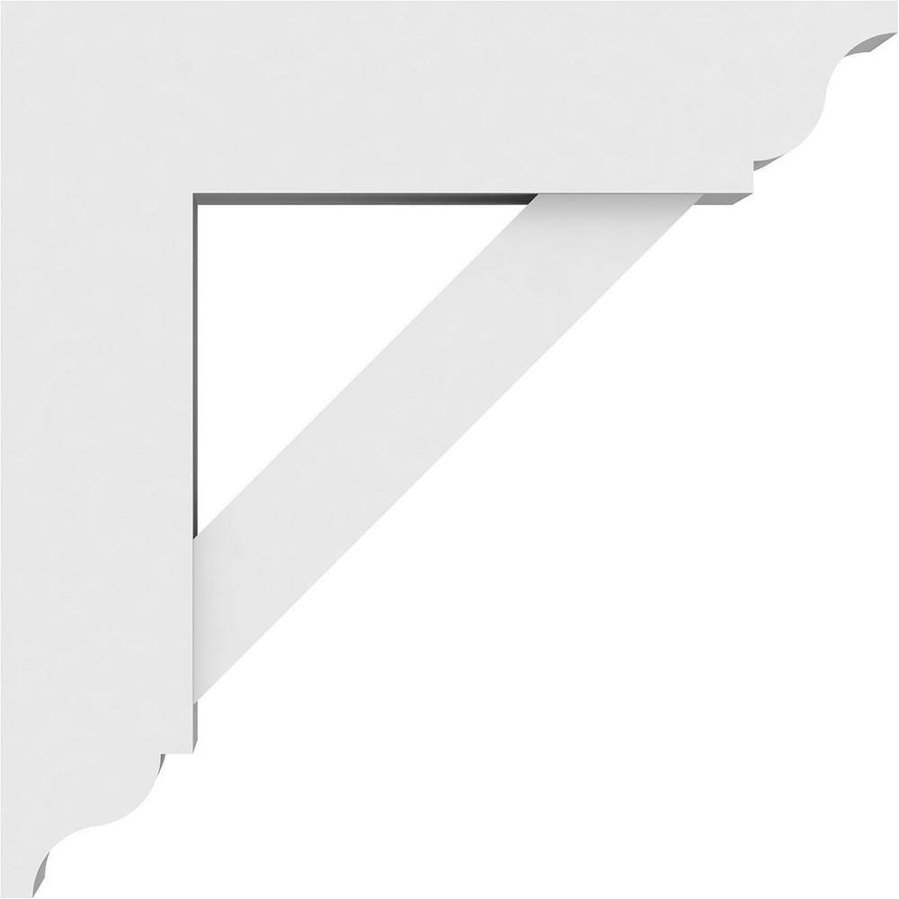 14" White PVC Traditional Decorative Bracket