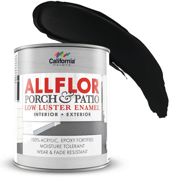 California Paints 1 quart Black ALLFLOR Porch and Floor Enamel Paint