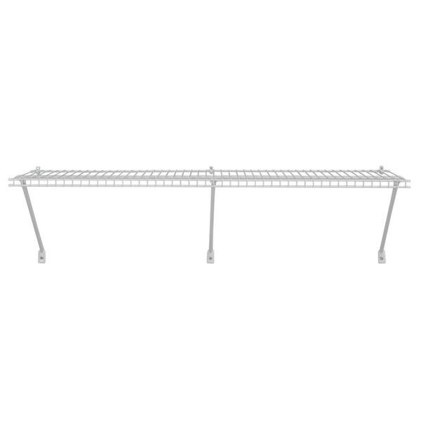 Wire Rack Shelving 48 in x 16 in 1-Piece Steel Wall Mount Resists Rust Chipping 