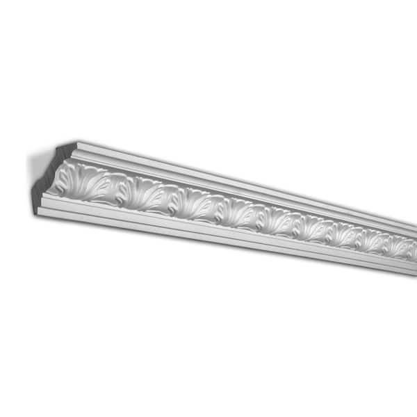 American Pro Decor 2-3/8 in. x 2-5/8 in. x 94.5 in. Leaf Polyurethane Crown Moulding Pro Pack 39 ft 4.5 in. LF (5-Pack)
