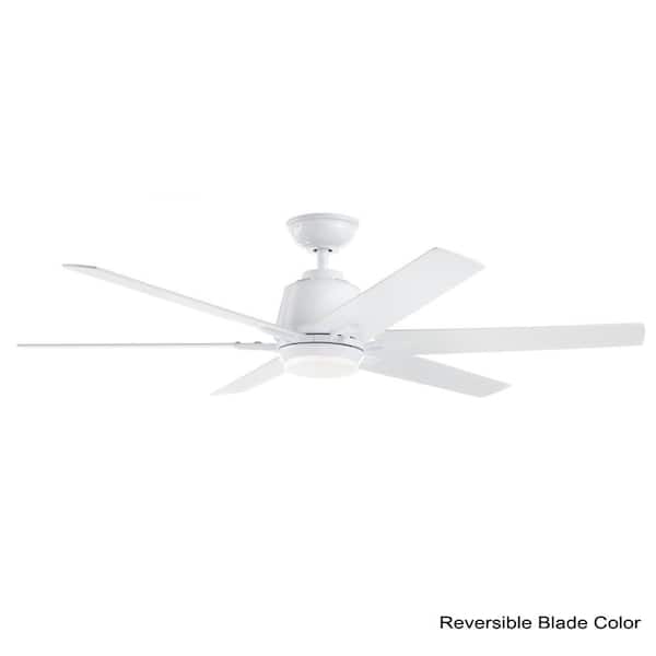 Integrated Led Indoor White Ceiling Fan, Home Decorators Ceiling Fan Wiring Diagram