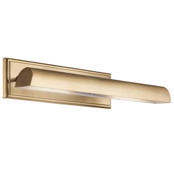 KICHLER Carston 24.25 in. 2-Light Champagne Bronze LED Hallway Indoor Wall Sconce Picture Light with Adjustable Arm