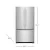 KitchenAid 20 cu. ft. French Door Refrigerator in Stainless Steel, Counter Depth 10