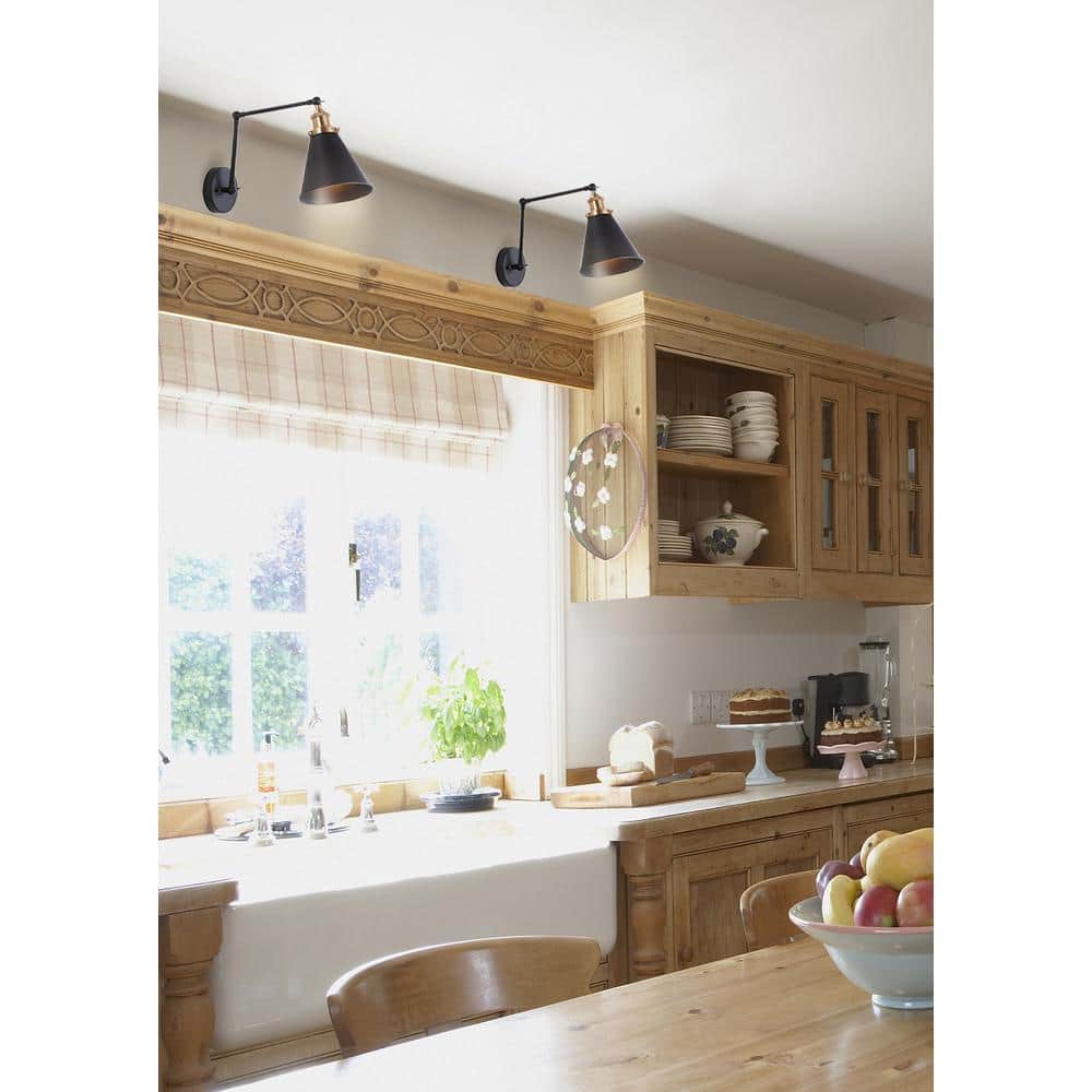 Rover 30.5'' Adjustable Arm Metal LED Wall Sconce, Black Satin Finish