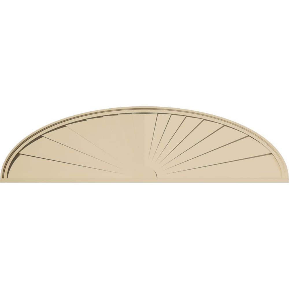 Pedss Ekena Millwork 72-in. W x 19-in. H x 2-in. P Elliptical Sunburst ...