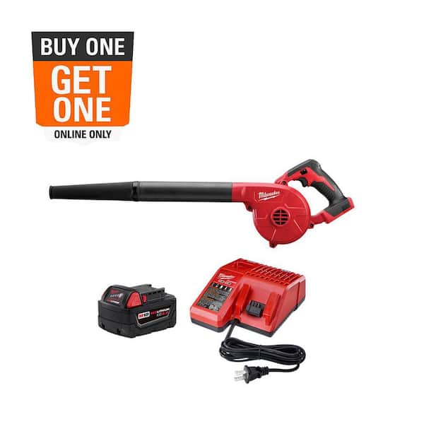 M18 18V Lithium-Ion Cordless Compact Blower with (1) 5.0Ah Battery and Charger