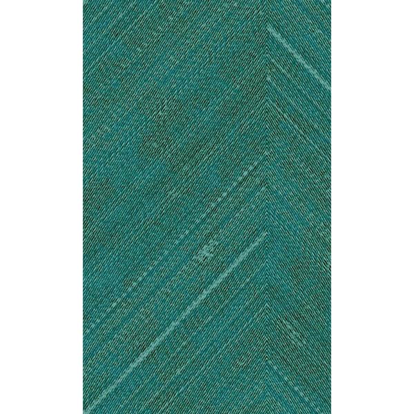 Walls Republic Emerald Herringbone Geometric Machine Washable 57 sq. ft. Non-Woven Non- Pasted Double Roll Wallpaper