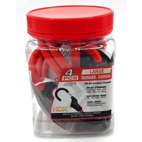 4 Pack 48 in. Superstrong Bungee Cords