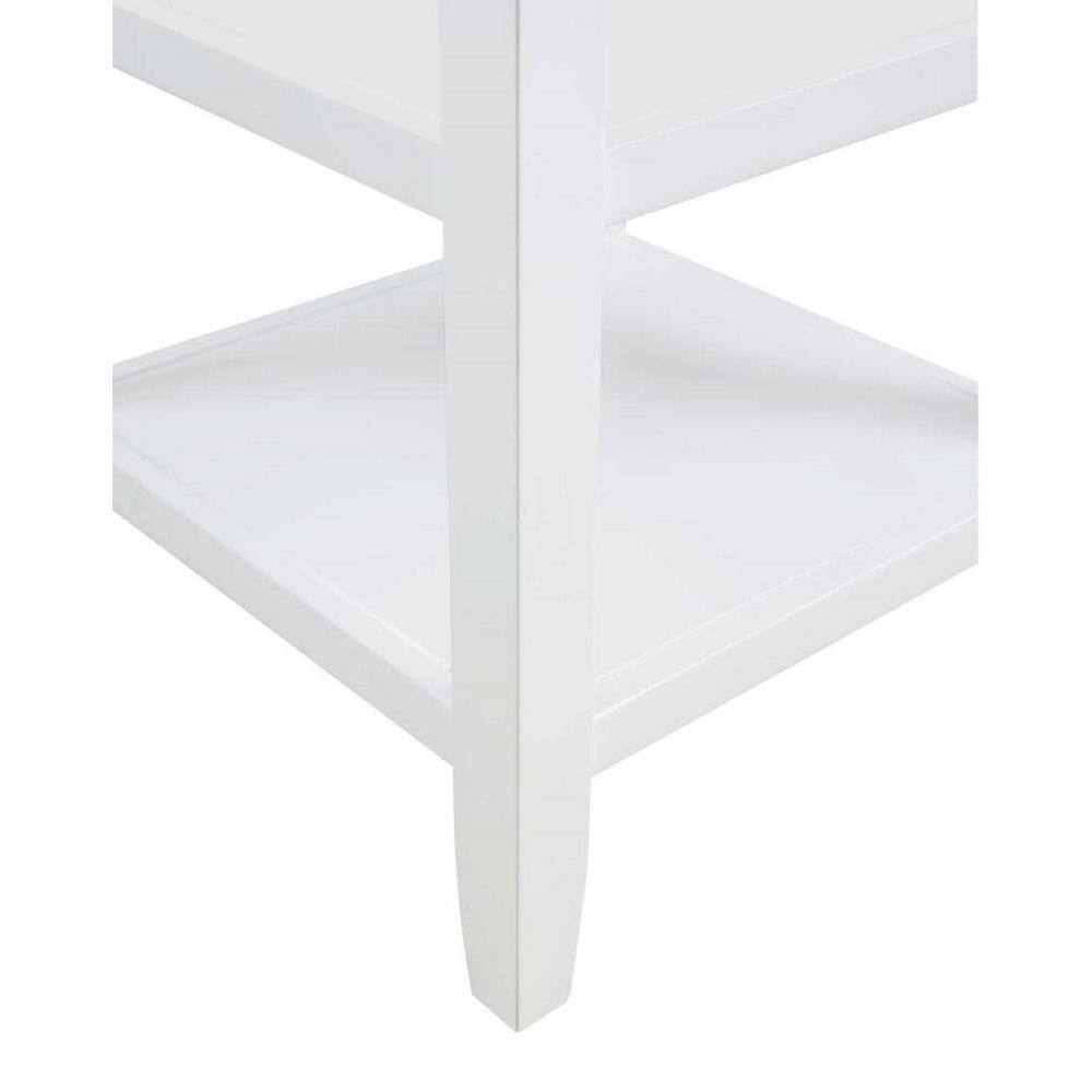 Tribeca Driftwood & White Square End Table with Storage Shelves