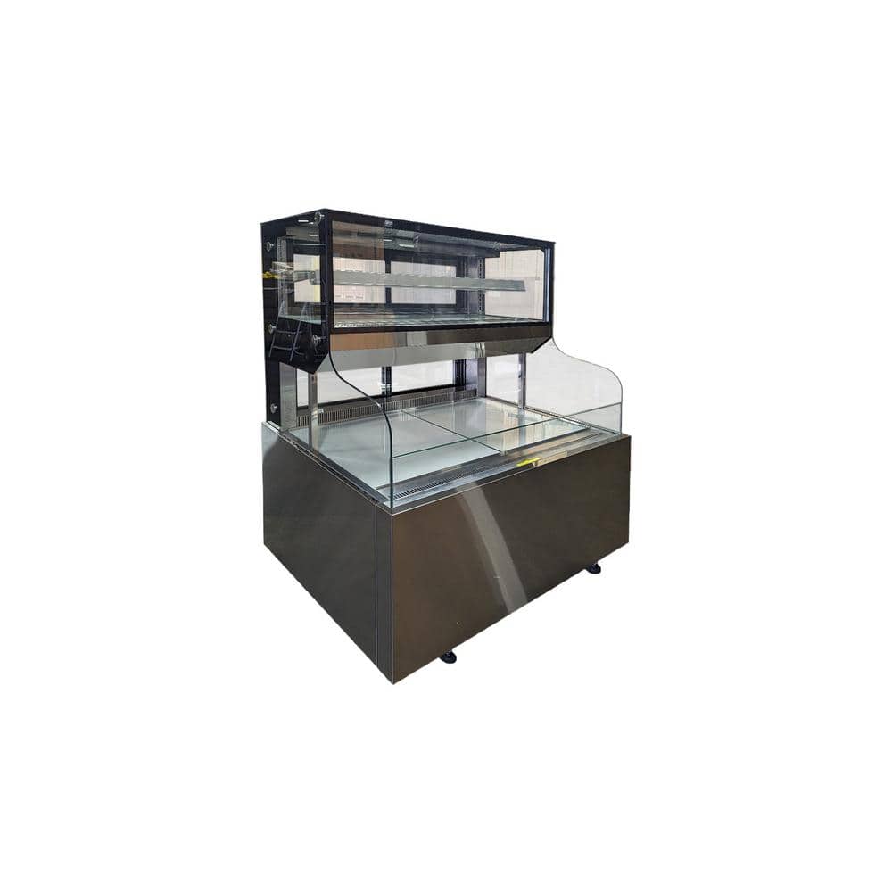 51.1 in. 16.2 cu. ft. Commercial Open Air Sandwich Refrigerated EC461C Black