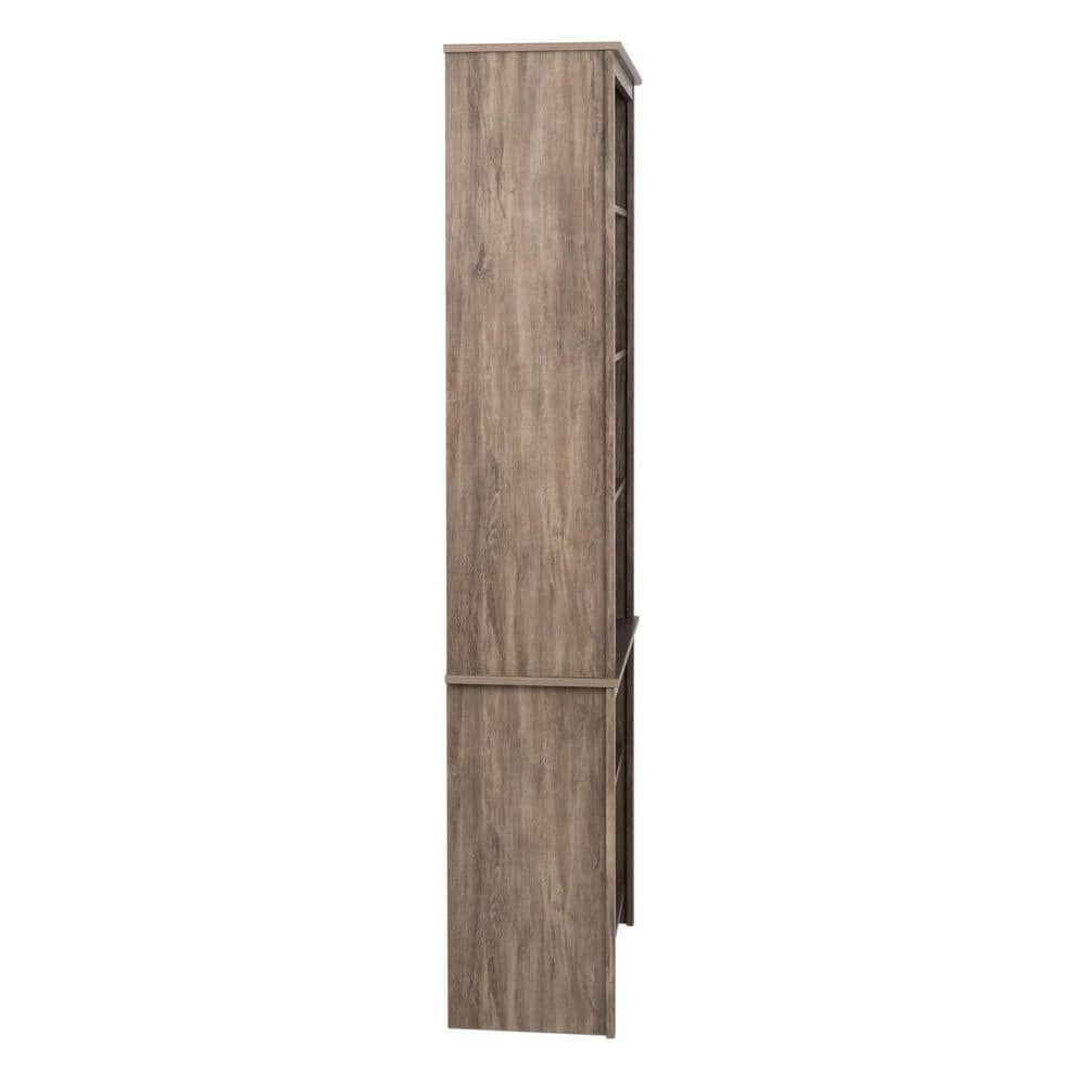 Drifted Gray Composite Transitional Tall 6-Shelf Bookcase