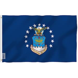 Fly Breeze 3 ft. x 5 ft. Polyester US Old Air Force 2-Sided Flag Banner with Brass Grommets and Canvas Header