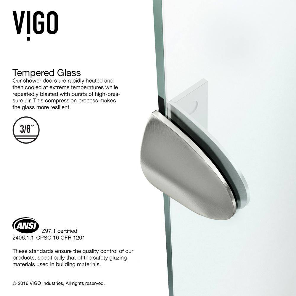 Gemini 47" Frameless Neo-Angle Shower Enclosure with Clear Glass