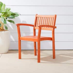 Malibu Stacking Wood Outdoor Dining Chair (2-Pack)