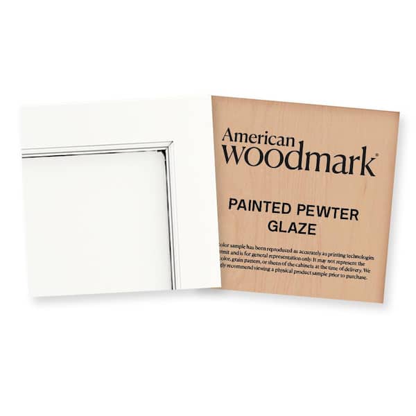 American Woodmark 3-3/4-in. W x 3-3/4-in. D Finish Chip Cabinet Color Sample in Painted Pewter Glaze