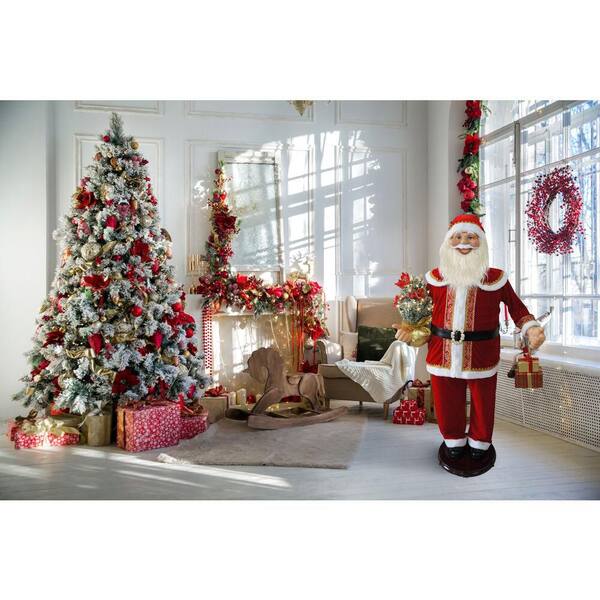 Fraser Hill Farm 58 in. Dancing Santa Claus with Prelit Christmas
