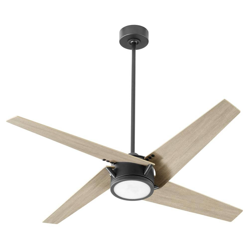 Axis 54 in. 4 Blade 1-Light 18-Watt LED Textured Black Transitional Ceiling Fan -  quorum, 26544-69