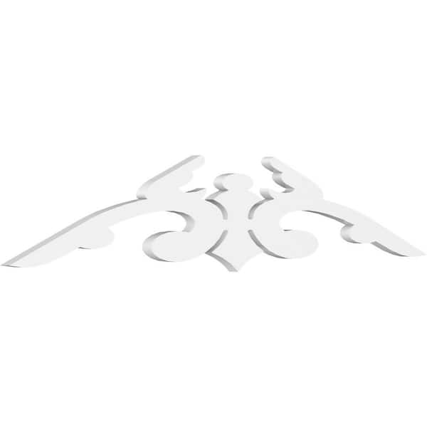 Ekena Millwork 1 in. x 48 in. x 10 in. (5/12) Pitch Milton Gable Pediment Architectural Grade PVC Moulding