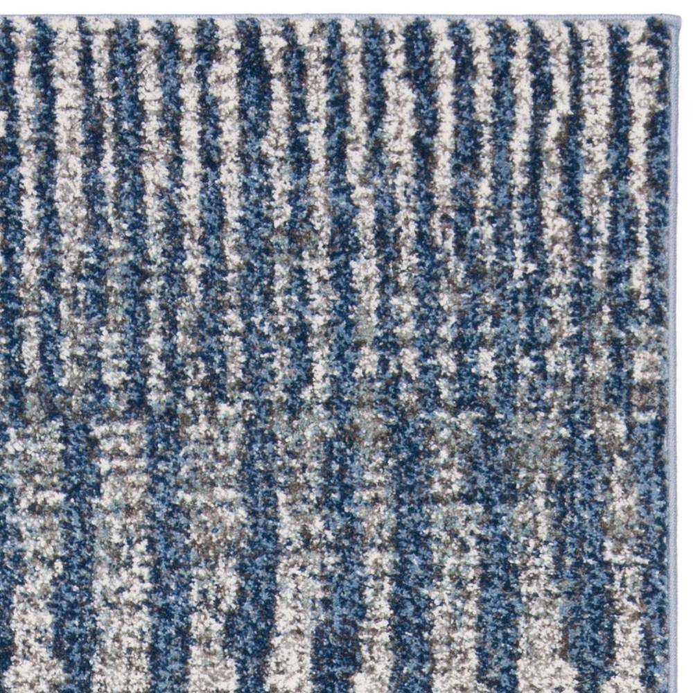 Celestial Charm Navy & Light Grey Synthetic Runner Rug - 26" x 8"
