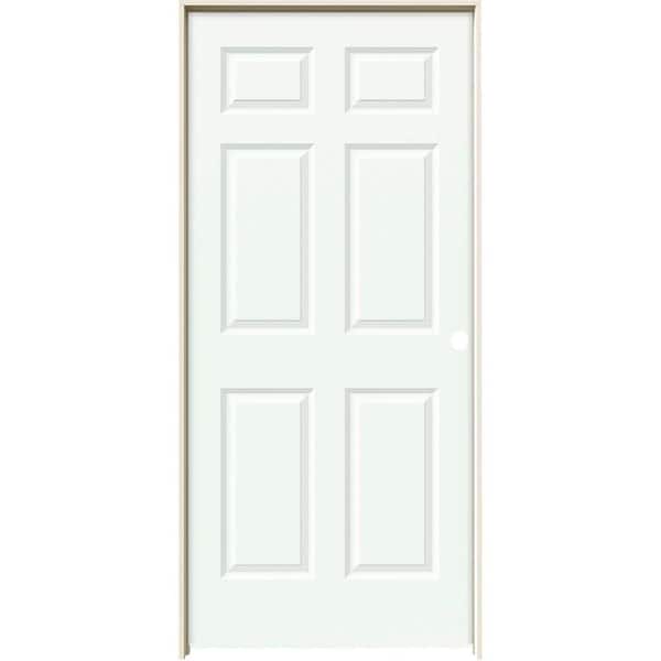JELD-WEN 36 in. x 80 in. Colonist White Painted Left-Hand Textured Molded Composite Single Prehung Interior Door