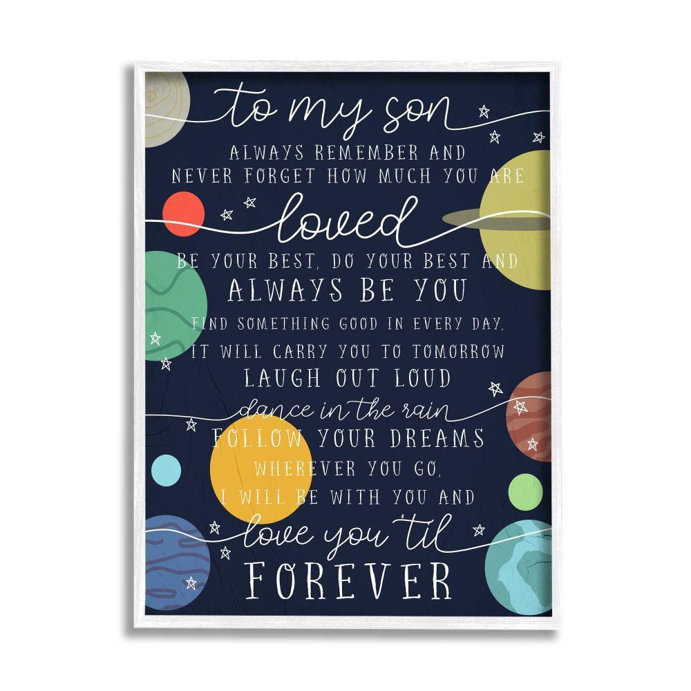 Stupell Industries My Son Love You Forever Phrase Outer Space by Daphne ...