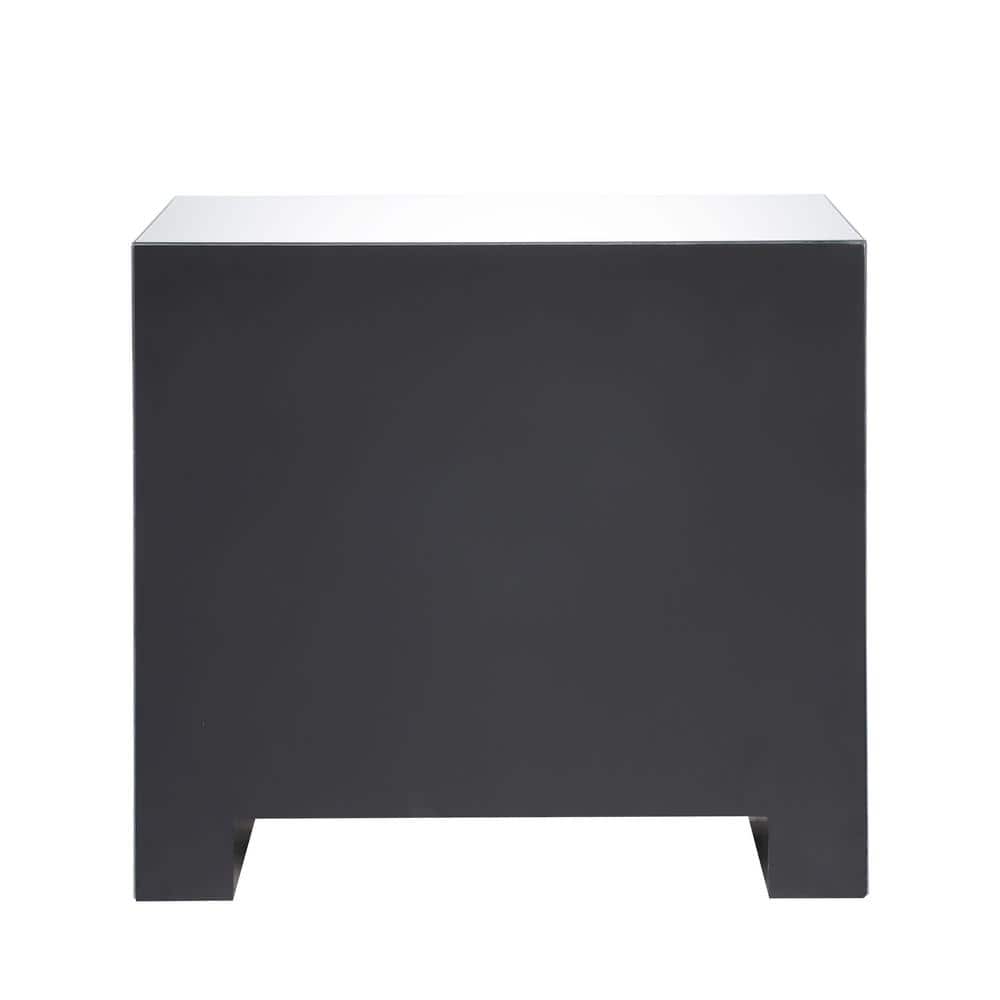 Sonya Mirrored Console Table with Faux Agate Inlay, 36x32"