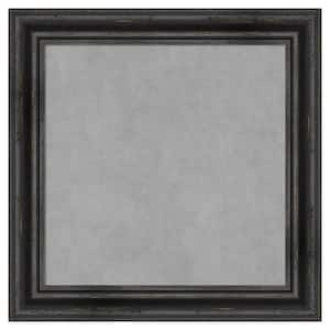 Rustic Pine Black 25 in. x 25 in Framed Magnetic Board