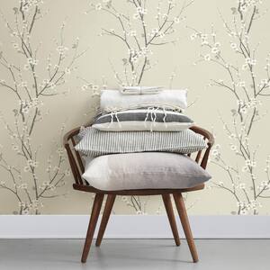 Monterey Ivory Floral Branch Wallpaper